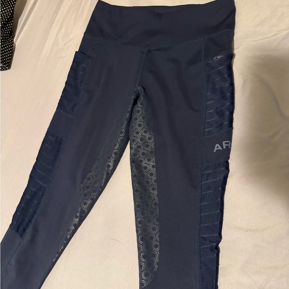 Ariat Navy Blue Leggings with Mesh Accents